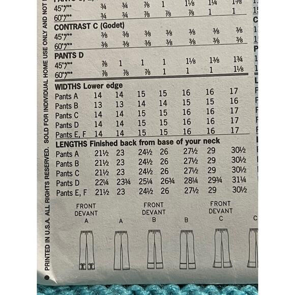 Butterick 3955 pattern girls pants size 6 7 8 - Picture 5 of 6